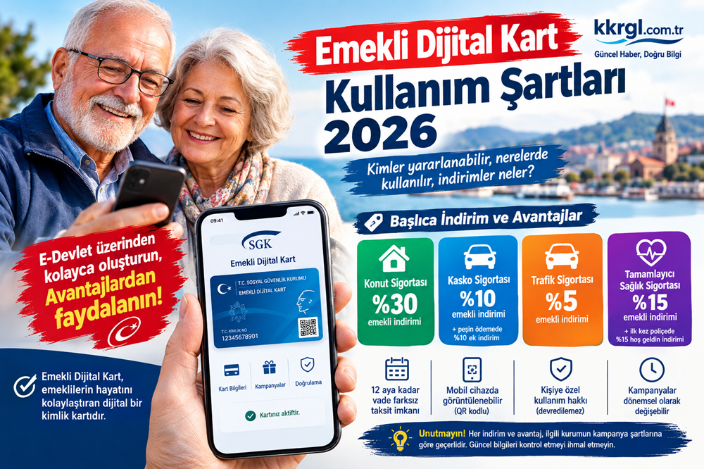 Emekli Dijital Kart Kullanım Şartları 2026: Kimler Yararlanabilir, Nerelerde Kullanılır, İndirimler Neler
