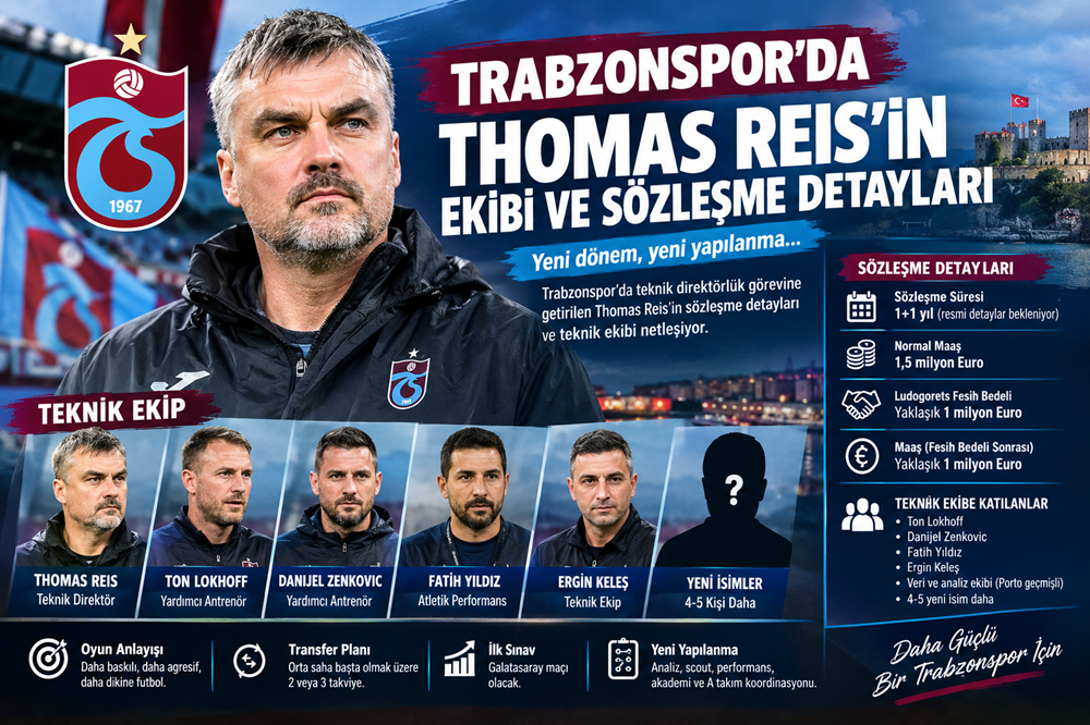 Trabzonspor’da Thomas Reis’in Ekibi ve Sözleşme Detayları Belli Oluyor