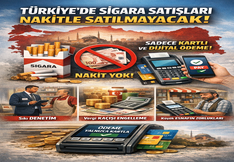 Türkiyede Sigara satışları Nakitle Yapılamayacak